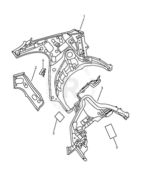 Запчасти Geely Emgrand 7 Поколение II (2014)  — Задняя стойка кузова (FE-3) — схема