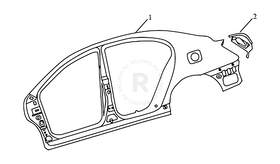 Запчасти Geely Emgrand 7 Поколение II (2014)  — Кузовные детали боковых частей (FE-3) — схема