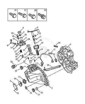 Запчасти Geely Emgrand 7 Поколение II (2014)  — Механизм переключения передач (JL-S170BI F01) — схема