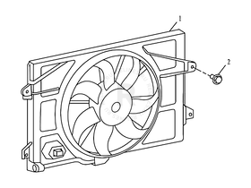 Запчасти Geely Emgrand 7 Поколение II (2014)  — Вентилятор радиатора охлаждения (1.5L/MT) — схема