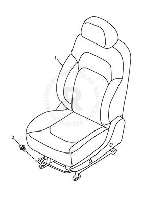 Запчасти Geely Emgrand 7 Поколение II (2014)  — Сиденье переднее правое (MANUAL) — схема