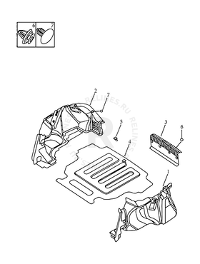 Запчасти Geely Emgrand 7 Поколение II (2014)  — Обшивка багажного отсека (багажника) (FE-3) — схема