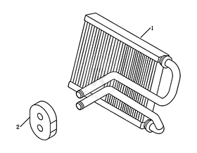 Радиатор отопителя Geely Emgrand X7 — схема