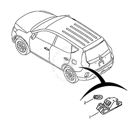 Плафон освещения багажного отсека (багажника) и подсветка номерного знака Geely Emgrand X7 — схема