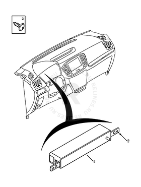 Запчасти Geely Emgrand X7 Поколение I — рестайлинг (2016)  — Приборная панель (1) — схема