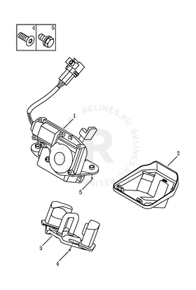 Запчасти Geely Emgrand X7 Поколение I — рестайлинг (2016)  — Замок и комплектующие крышки багажника — схема